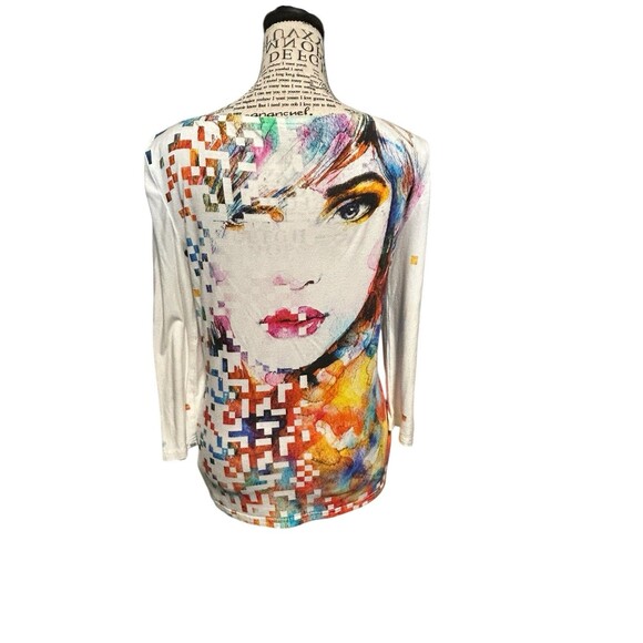 Cartise 3/4 Sleeves Graphic Design size SP Y2K Rave Hipster Concert Festival - Picture 3 of 5